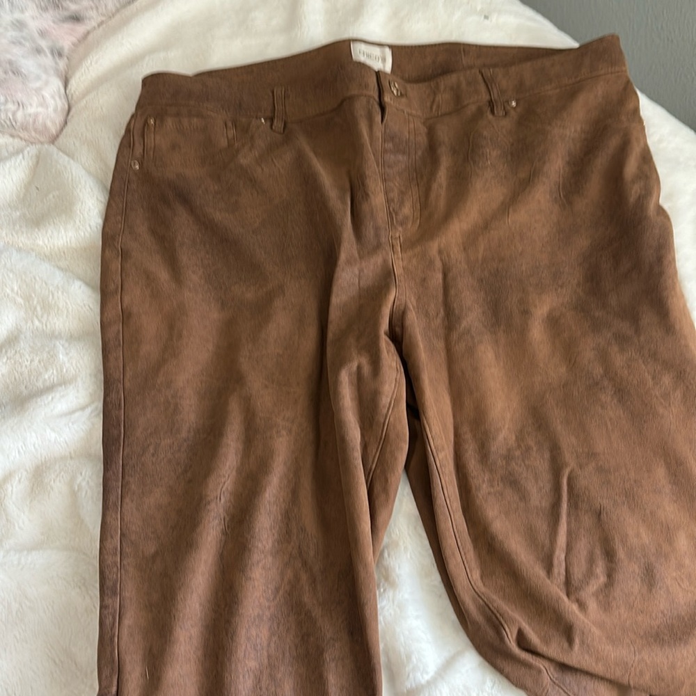 Chico’s Vegan leather in brown